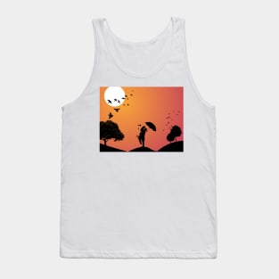 Landscape couple Love feeling Art Tank Top